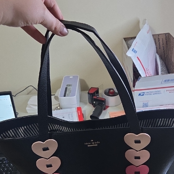 Kate Spade Black and Pink Tote with Playful Embellishments - Picture 2 of 5